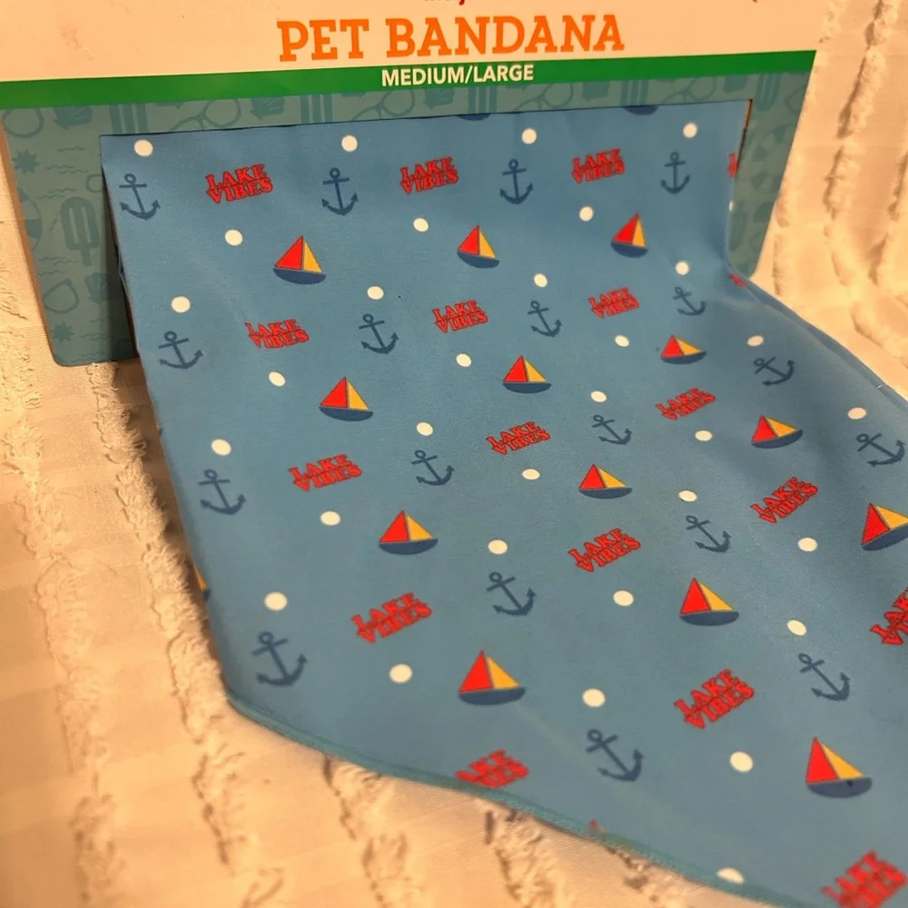 Blue‎ Pet Bandana with Nautical Print